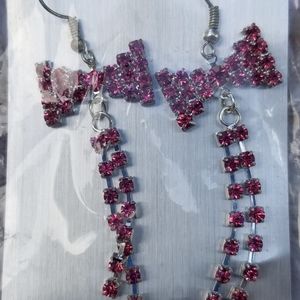 Pink Bow-Tie Earrings